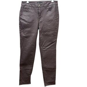 Versona Coated Jeans Size 6 Muted Purple Shimmer Skinny Stretch Womens Pants